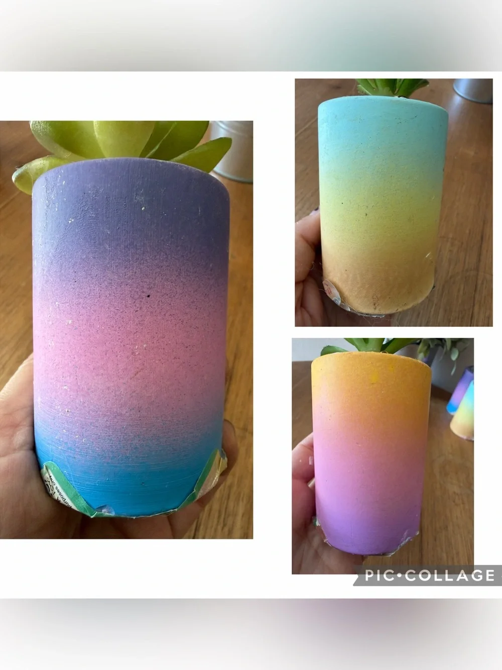 Hobby Lobby Gradient ombré Mini Succulent Planters